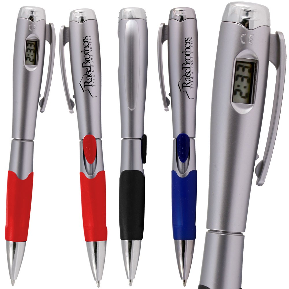 Premium Retractable Pen with Digital Clock WAUCUPFCLOBALL1